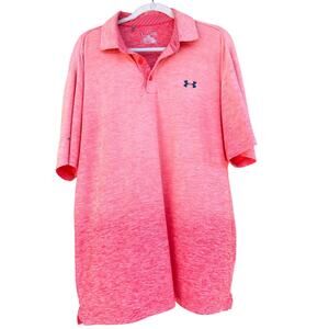 Under Armour UA Playoff Heather SS Golf Shirt Polo Loose Fit Heat Gear Mens XL